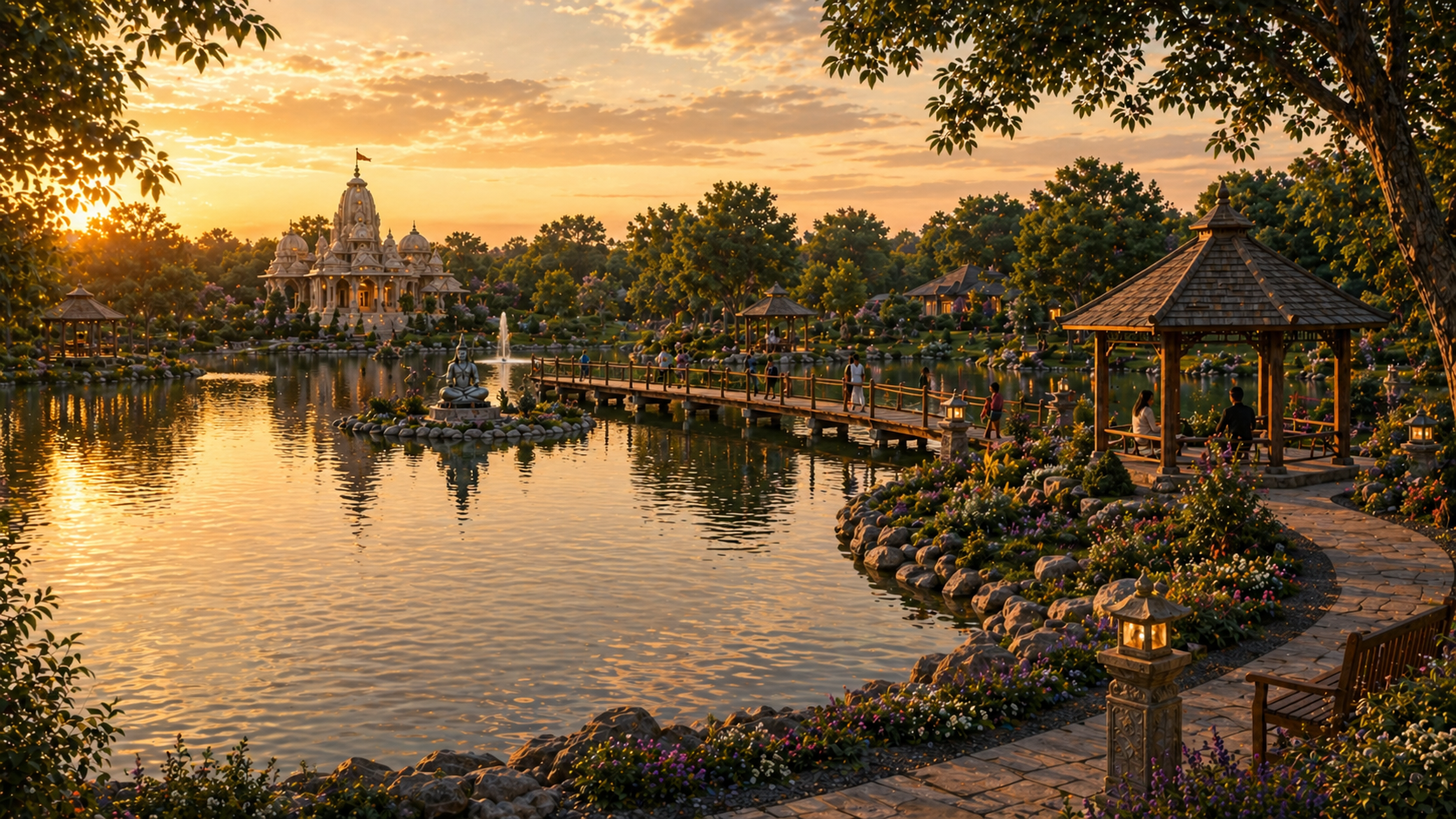 Concept visual of the lake and reflection area