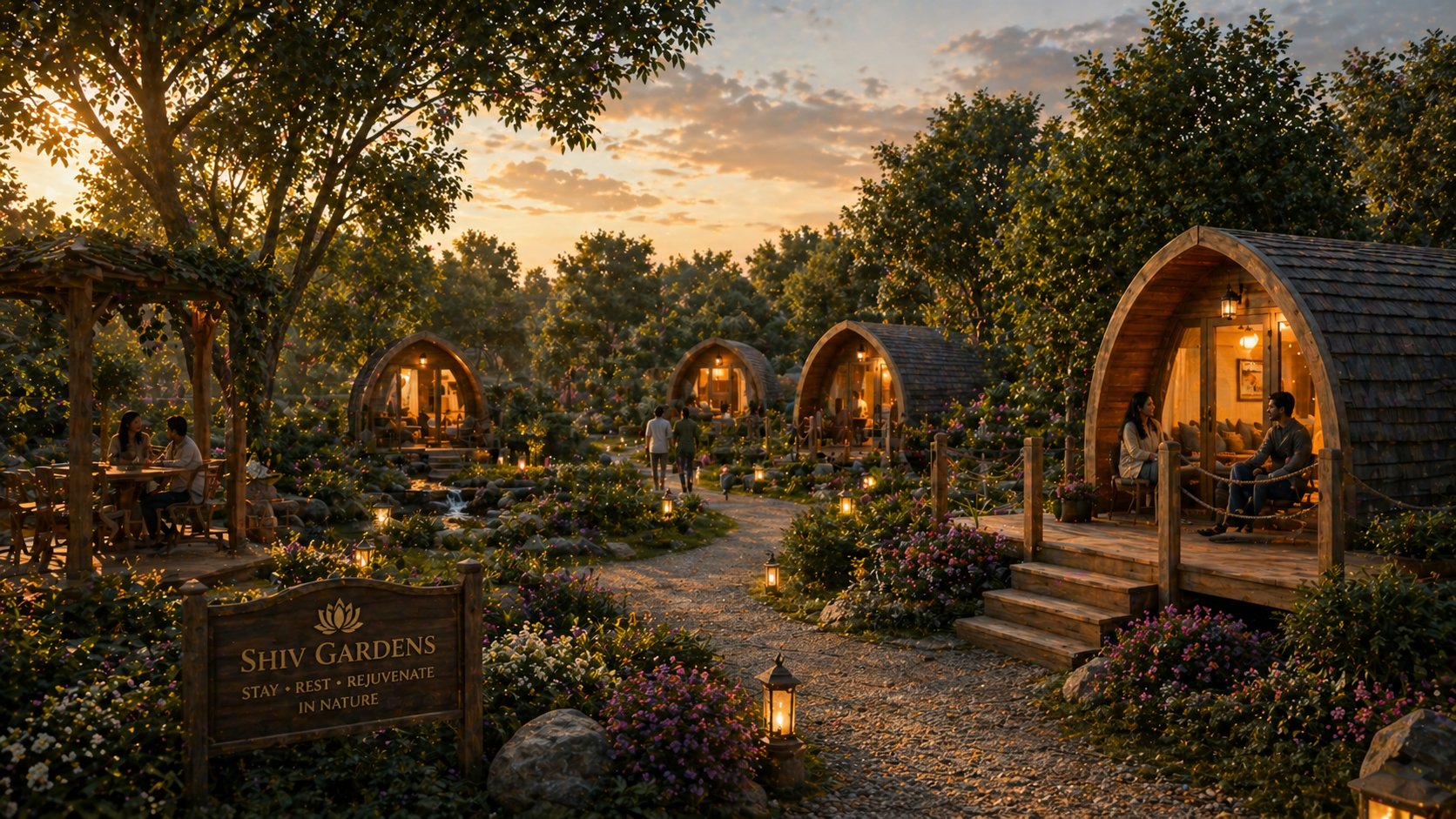 Glamping pods concept