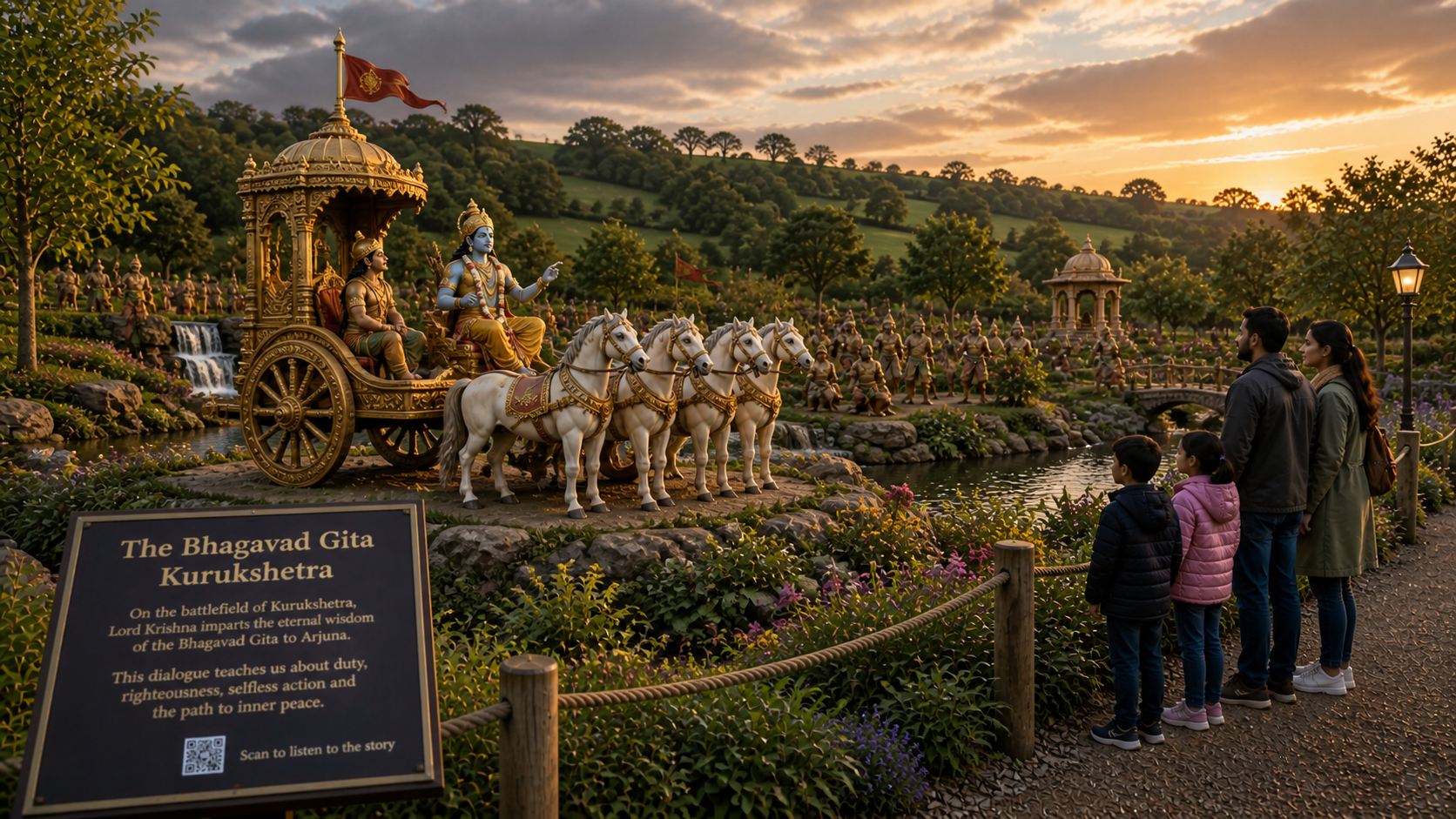 Concept visual — The Bhagavad Gita at Kurukshetra